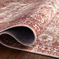 Loloi II Layla Collection Rug in Cinnamon, Sage - 2.5' x 7'6"