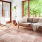 Loloi II Layla Collection Rug in Cinnamon, Sage - 2.5' x 7'6"
