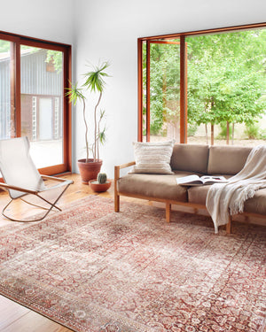 Loloi II Layla Collection Rug in Cinnamon, Sage - 2'0" x 5'0"