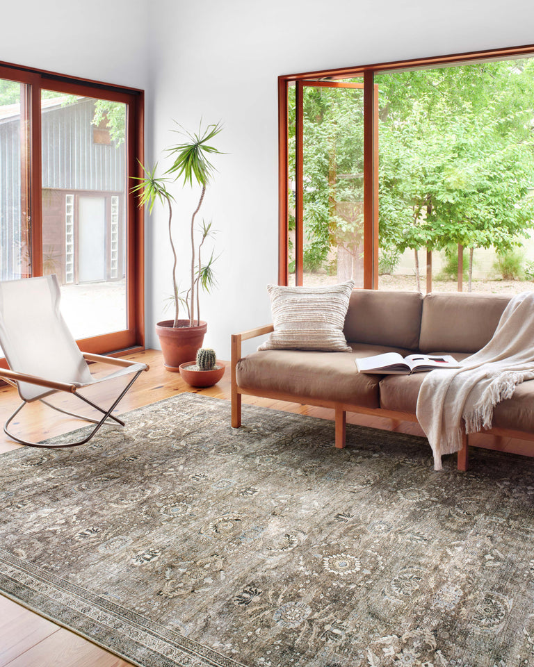 Loloi II Layla Collection Rug in Antique, Moss - 5' x 7'6"