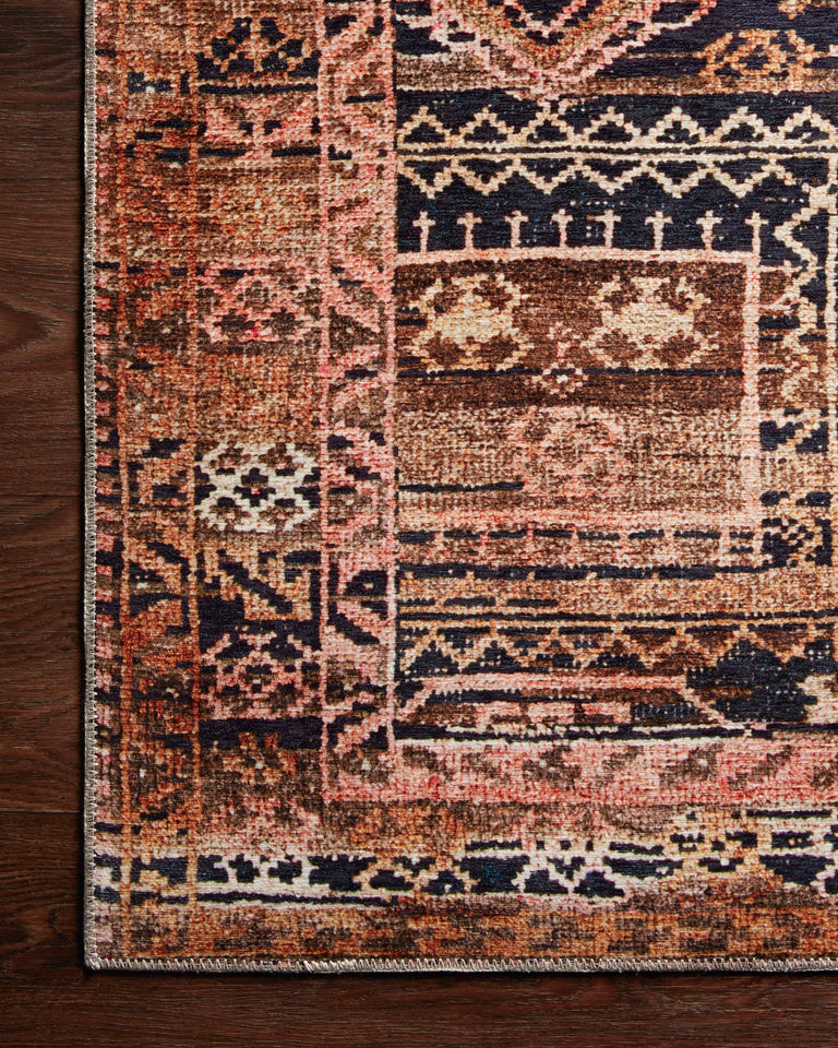 Loloi II Layla Collection Rug in Mocha, Blush - 5' x 7'6"