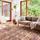 Loloi II Layla Collection Rug in Mocha, Blush - 2'6" x 12'0"