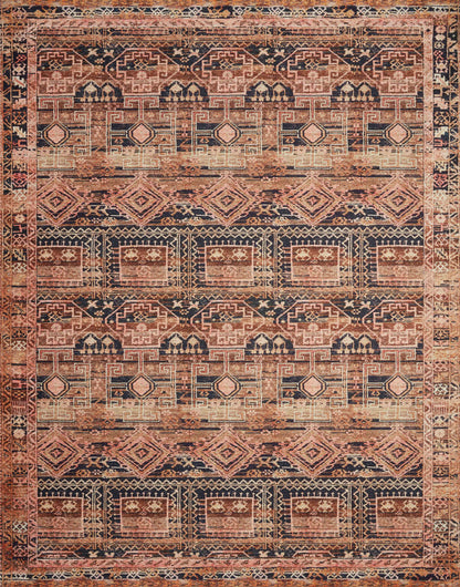 Loloi II Layla Collection Rug in Mocha, Blush - 2'6" x 12'0"