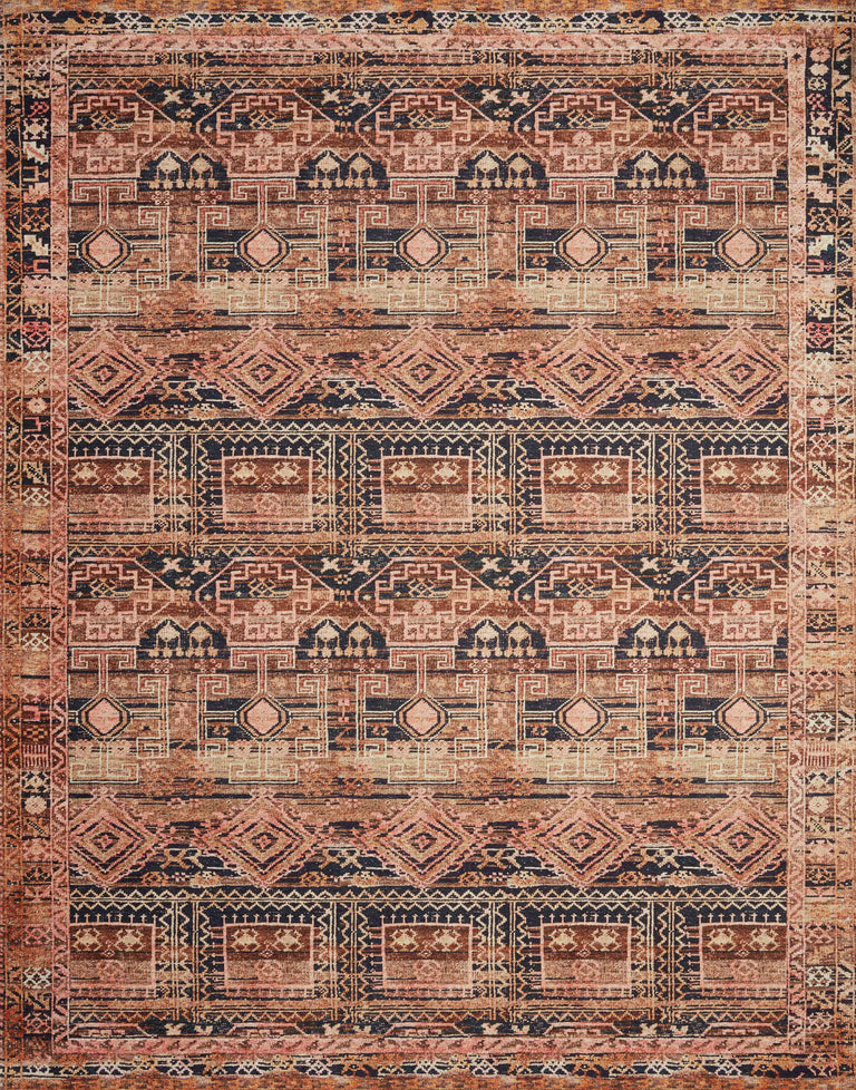 Loloi II Layla Collection Rug in Mocha, Blush - 5' x 7'6"