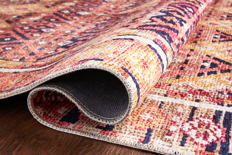Loloi II Layla Collection Rug in Magenta, Multi - 7'6" x 9'6"