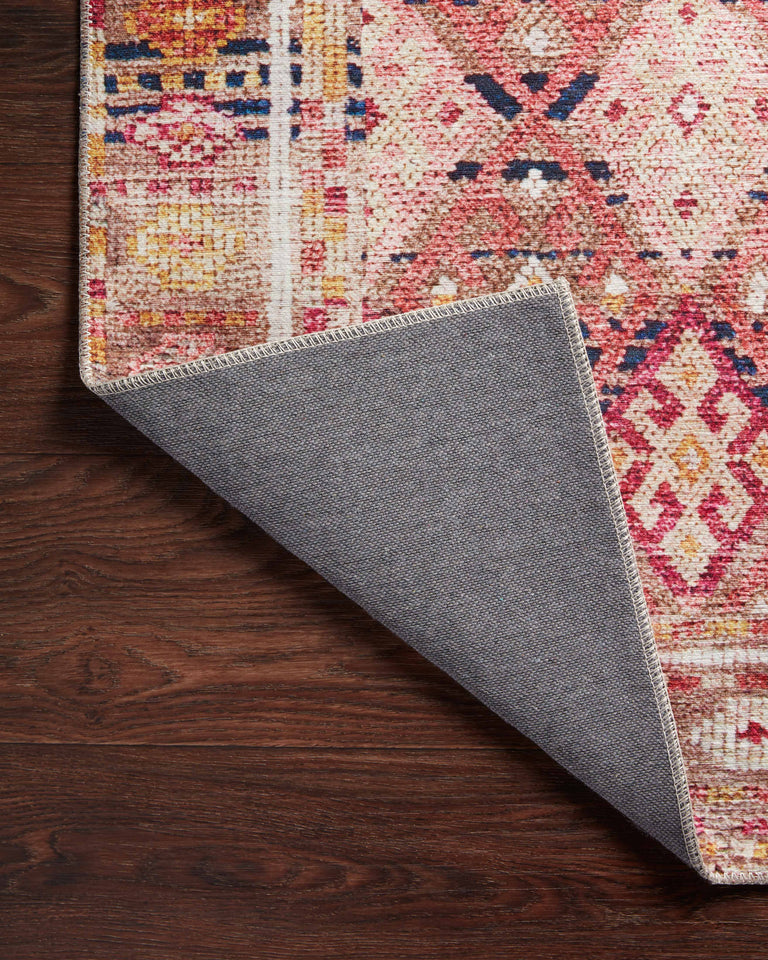 Loloi II Layla Collection Rug in Magenta, Multi - 2'6" x 12'0"