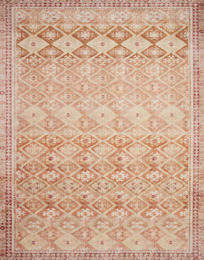 Loloi II Layla Collection Rug in Natural, Spice - 2'6" x 9'6"