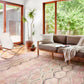 Loloi II Layla Collection Rug in Pink, Lagoon - 5' x 7'6"