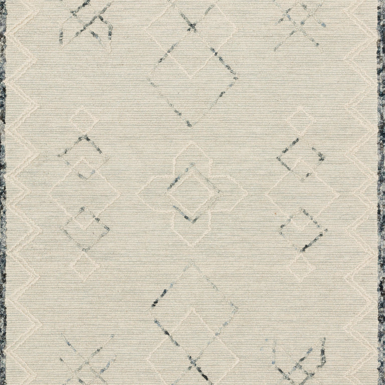 Loloi Rugs Leela Collection Rug in Ocean, White - 7'9" x 9'9"