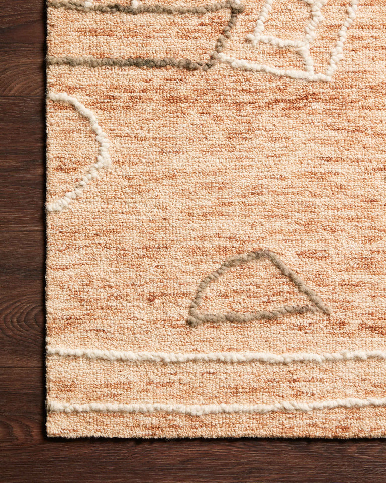Loloi Rugs Leela Collection Rug in Terracotta, Natural - 8'6" x 12'