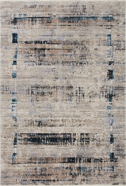 Loloi Rugs Leigh Collection Rug in Granite, Slate - 7'10" x 10'10"