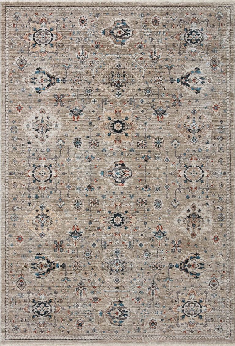 Loloi Rugs Leigh Collection Rug in Dove, Multi - 6'7" x 9'6"