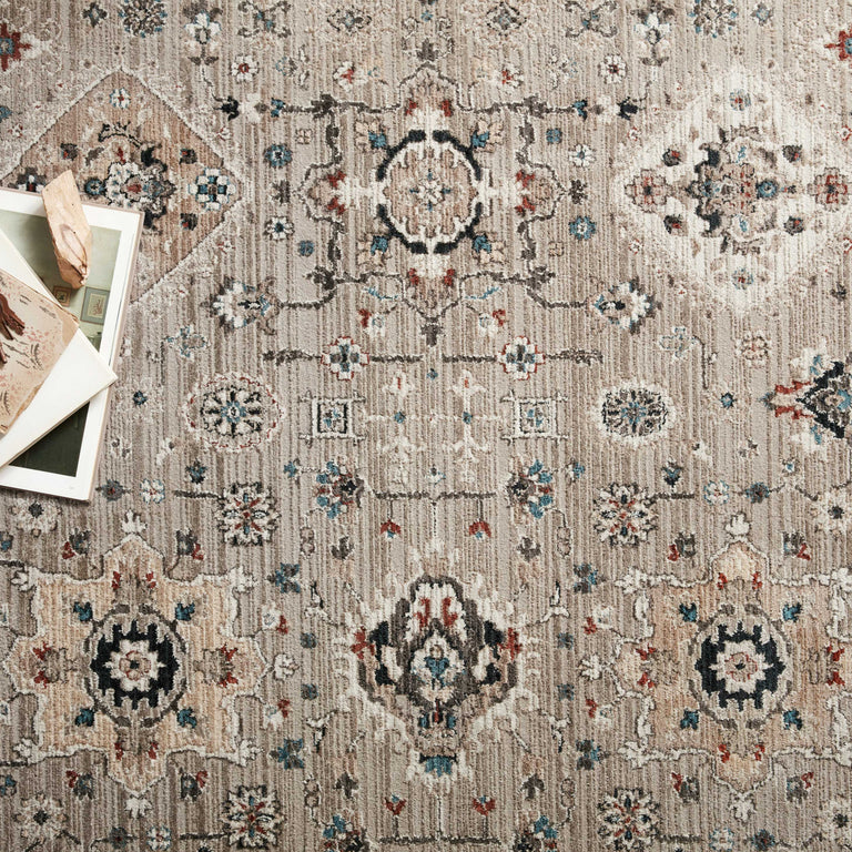 Loloi Rugs Leigh Collection Rug in Dove, Multi - 7'10" x 10'10"