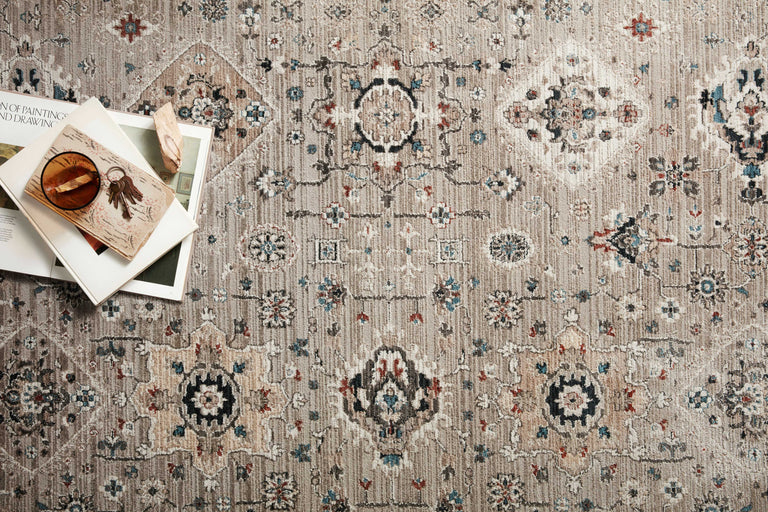 Loloi Rugs Leigh Collection Rug in Dove, Multi - 9'6" x 13'