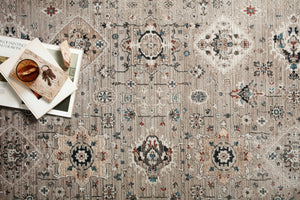 Loloi Rugs Leigh Collection Rug in Dove, Multi - 9'6" x 13'