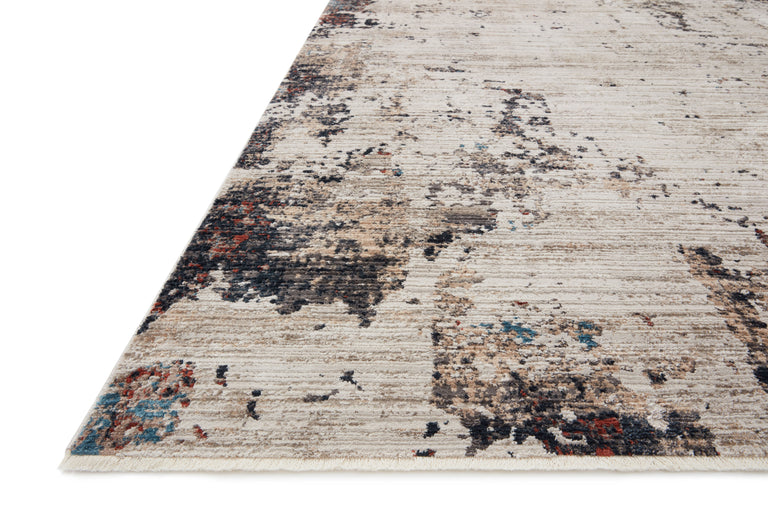 Loloi Rugs Leigh Collection Rug in Ivory, Charcoal - 6'7" x 9'6"