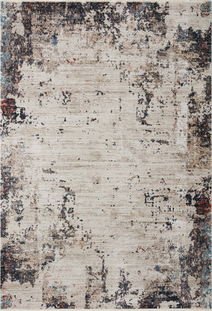 Loloi Rugs Leigh Collection Rug in Ivory, Charcoal - 6'7" x 9'6"