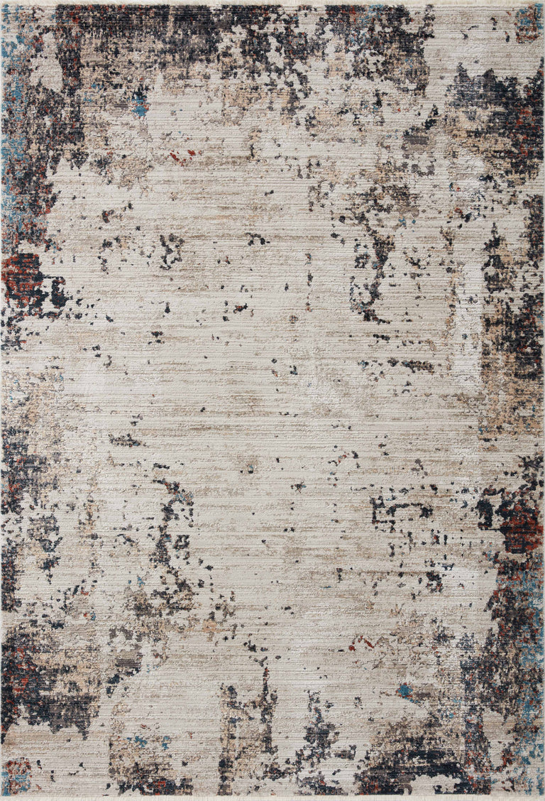 Loloi Rugs Leigh Collection Rug in Ivory, Charcoal - 9'6" x 13'