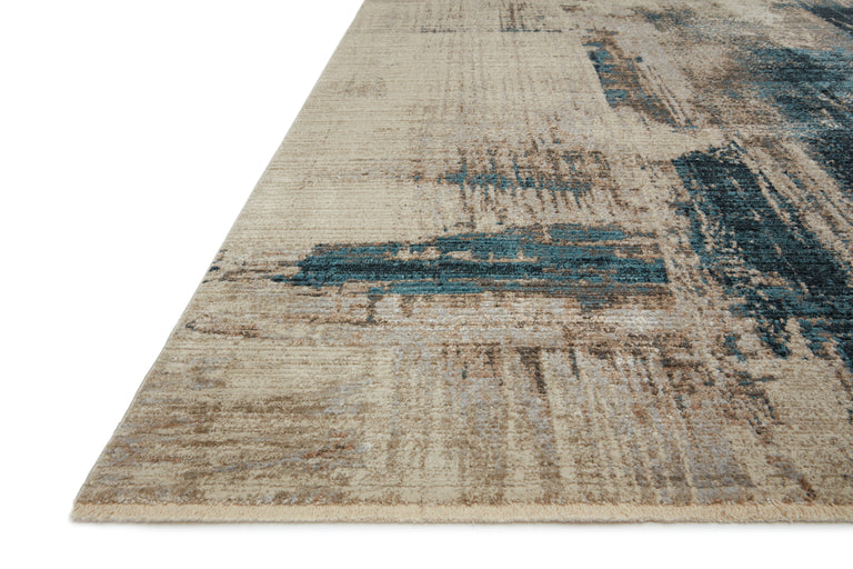 Loloi Rugs Leigh Collection Rug in Slate, Denim - 6'7" x 9'6"