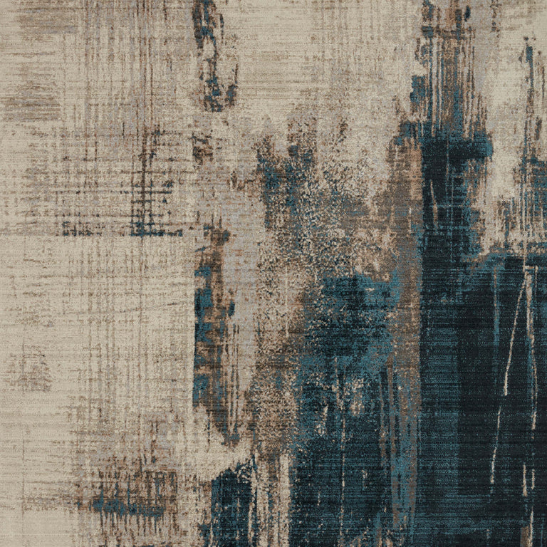 Loloi Rugs Leigh Collection Rug in Slate, Denim - 7'10" x 10'10"