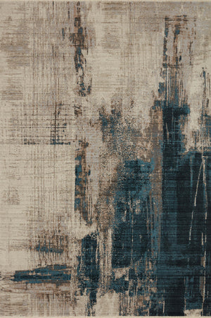 Loloi Rugs Leigh Collection Rug in Slate, Denim - 6'7" x 9'6"