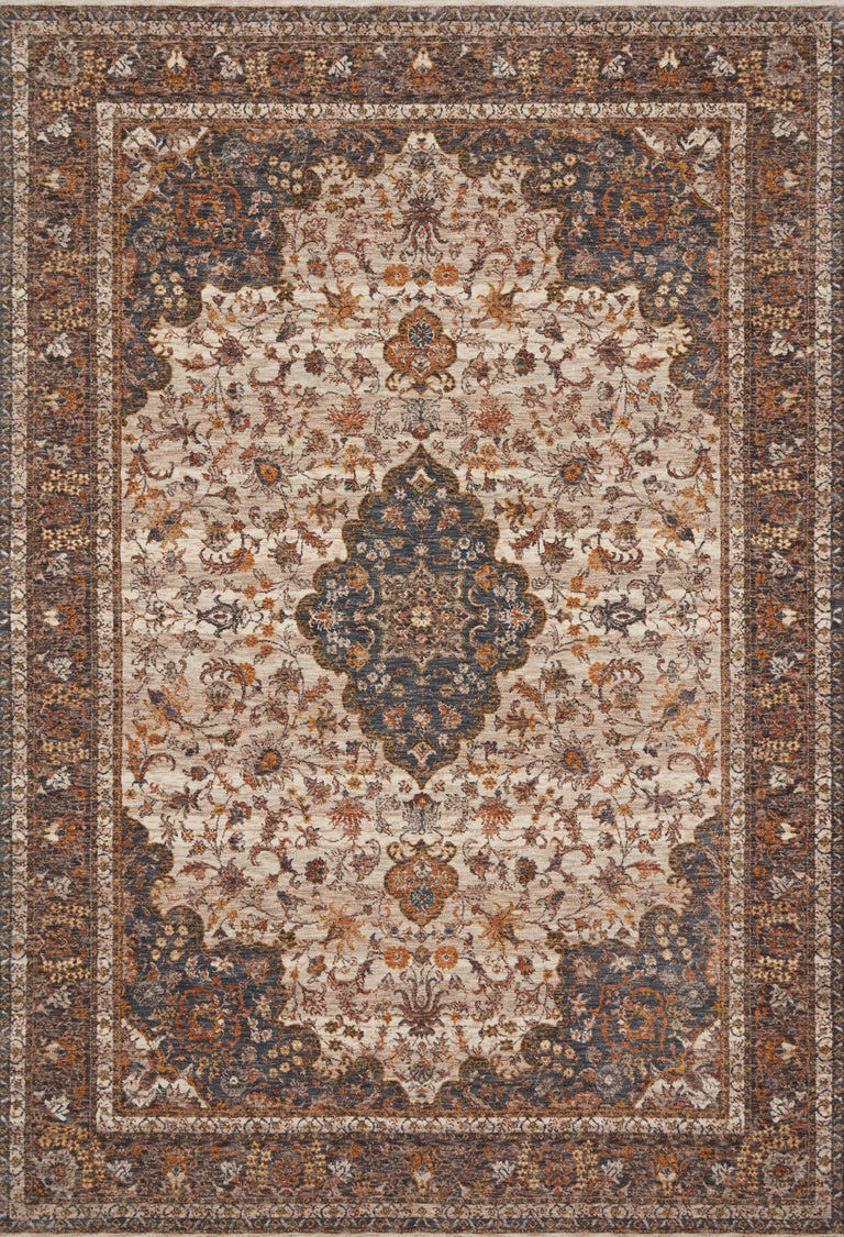 Loloi Rugs Lourdes Collection Rug in Natural, Ocean - 11'6" x 15'7"