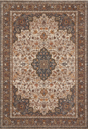 Loloi Rugs Lourdes Collection Rug in Natural, Ocean - 9'6" x 13'1"