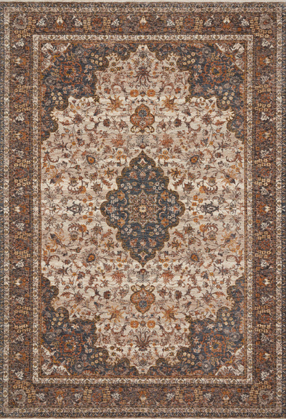 Loloi Rugs Lourdes Collection Rug in Natural, Ocean - 9'6" x 13'1"
