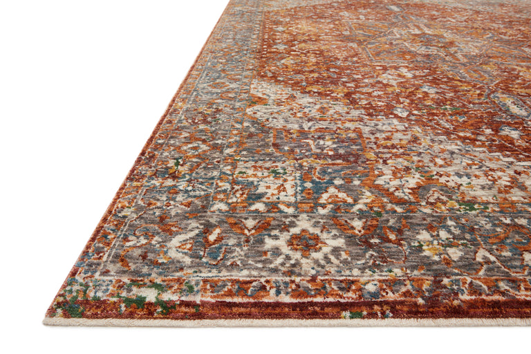 Loloi Rugs Lourdes Collection Rug in Rust, Multi - 11'6" x 15'7"