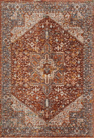 Loloi Rugs Lourdes Collection Rug in Rust, Multi - 9'6" x 13'1"