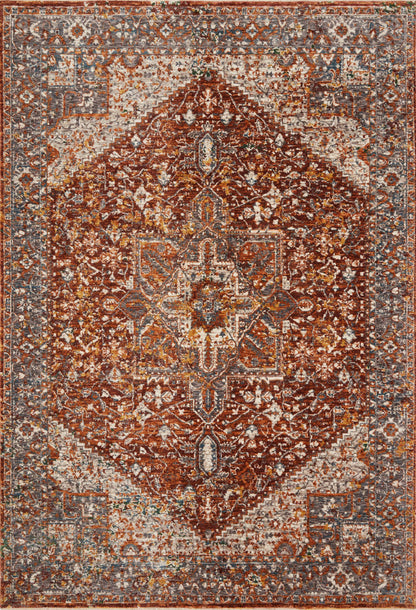 Loloi Rugs Lourdes Collection Rug in Rust, Multi - 9'6" x 13'1"