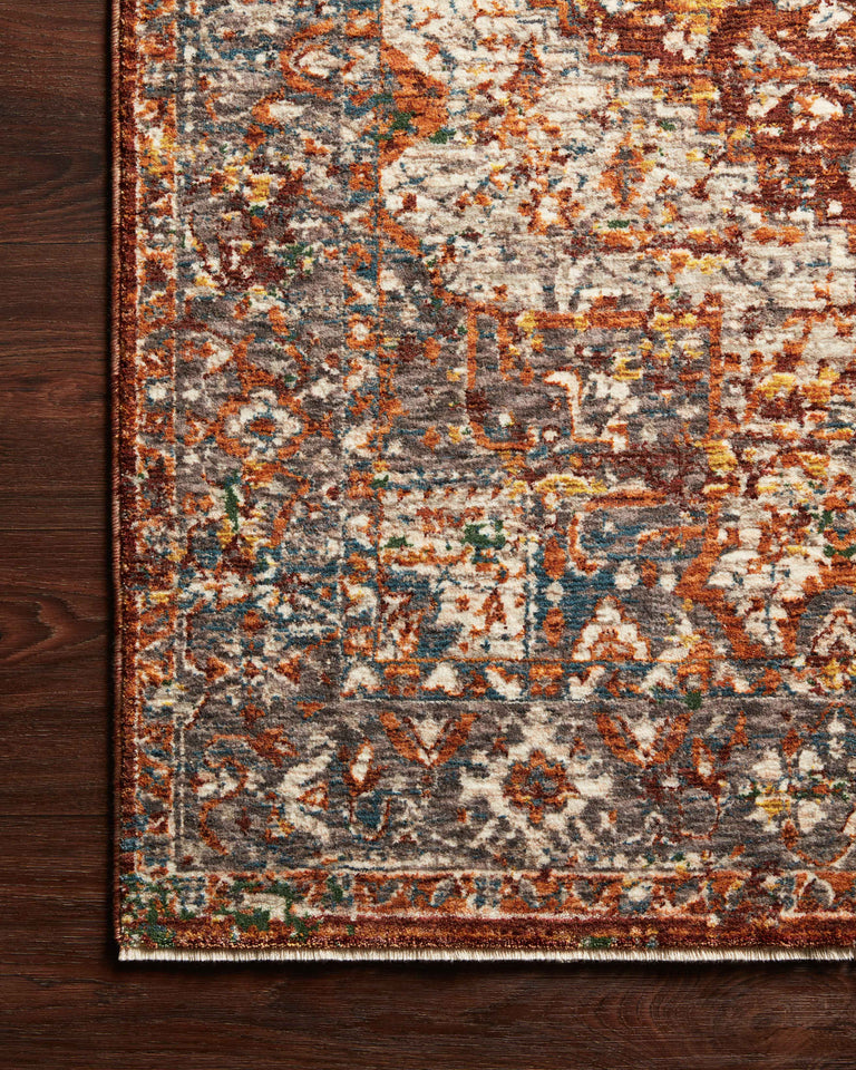 Loloi Rugs Lourdes Collection Rug in Rust, Multi - 9'6" x 13'1"