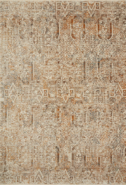 Loloi Rugs Lourdes Collection Rug in Ivory, Orange - 11'6" x 15'7"
