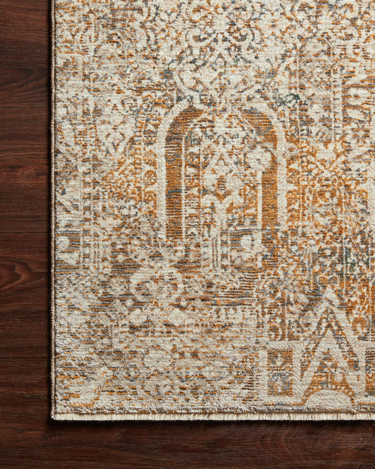 Loloi Rugs Lourdes Collection Rug in Ivory, Orange - 9'6" x 13'1"