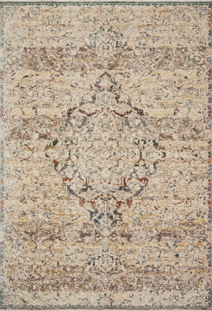 Loloi Rugs Lourdes Collection Rug in Ivory, Multi - 9'6" x 13'1"
