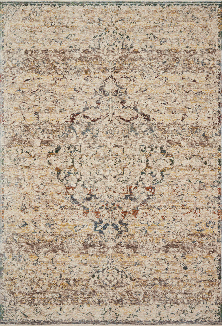 Loloi Rugs Lourdes Collection Rug in Ivory, Multi - 9'6" x 13'1"