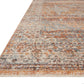 Loloi Rugs Lourdes Collection Rug in Tangerine, Ocean - 7'10" x 10'
