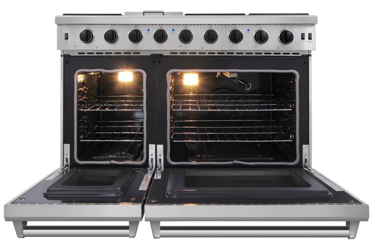 Thor Kitchen Appliances Set - Thor 48 in. Natural Gas Range, Thor Range Hood, Thor Refrigerator, Thor Dishwasher, Thor Wine Cooler, AS-LRG4807U-4