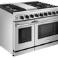 THOR Kitchen 48 in. 6.8 cu. ft. Double Oven Propane Gas Range in Stainless Steel, LRG4807ULP