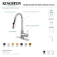 Kingston Brass Continental Pull-Down Sprayer Kitchen Faucet In Brushed Nickel, LS8788CTL