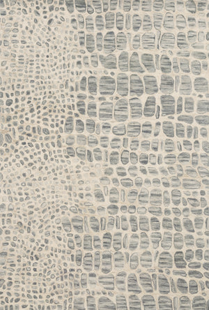 Loloi Rugs Masai Collection Rug in Silver Grey, Ivory - 9'3" x 13'
