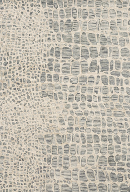 Loloi Rugs Masai Collection Rug in Silver Grey, Ivory - 9'3" x 13'