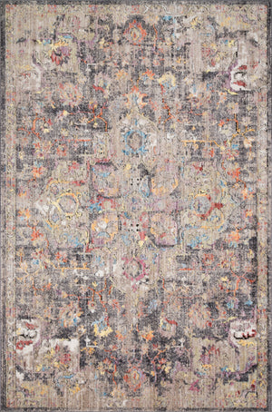 Loloi Rugs Medusa Collection Rug in Charcoal, Fiesta - 7'10" x 10'6"
