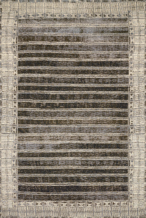 Loloi Rugs Mika Collection Rug in Charcoal, Ivory - 10'6" x 13'9"