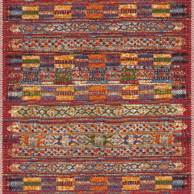 Loloi Rugs Mika Collection Rug in Red, Multi - 10'6" x 13'9"