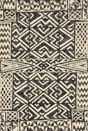 Loloi Rugs Mika Collection Rug in Ivory, Black - 10'6" x 13'9"
