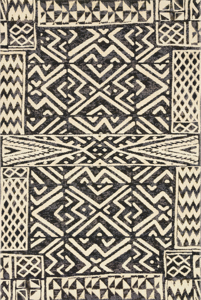 Loloi Rugs Mika Collection Rug in Ivory, Black - 10'6" x 13'9"