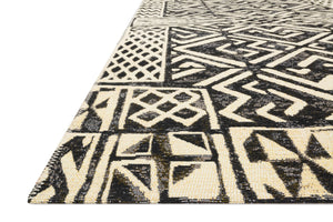 Loloi Rugs Mika Collection Rug in Ivory, Black - 10'6" x 13'9"