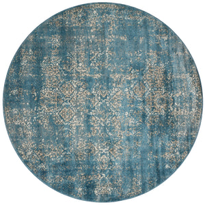 Loloi Rugs Millennium Collection Rug in Blue, Taupe - 7'7" x 7'7"