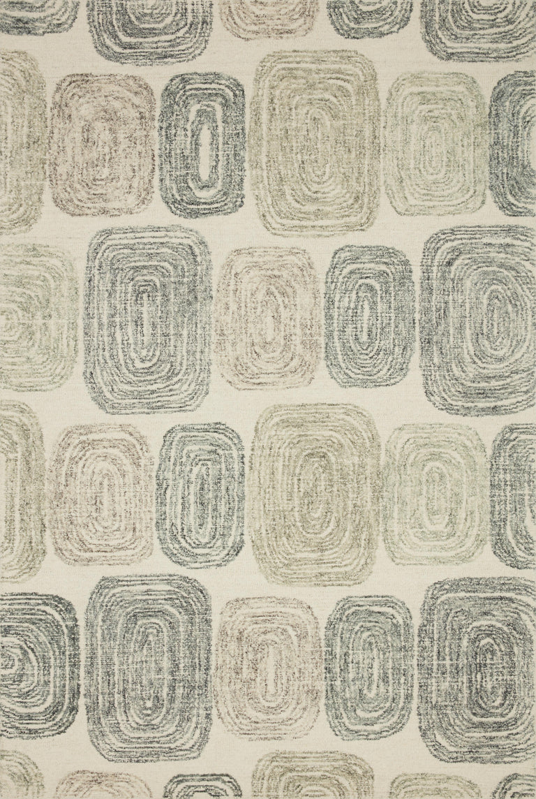 Loloi Rugs Milo Collection Rug in Dk. Grey, Neutral - 11'6" x 15'